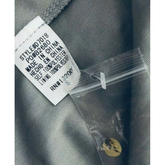 Entro Womens Small Gray Floral Pintuck Sleeveless Shirt Dress Pullover NWT - Picture 6 of 6